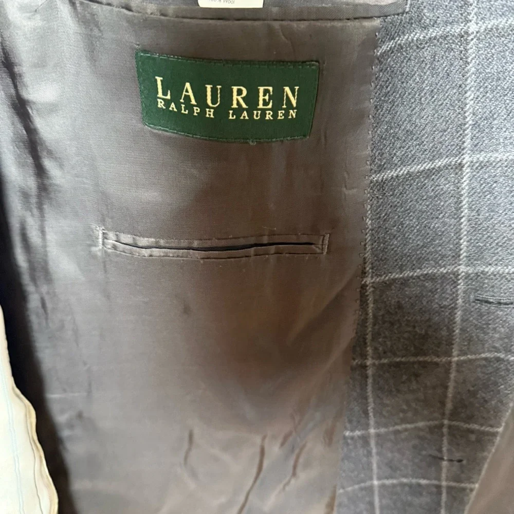 Lauren Ralph Lauren Gray Plaid Blazer - Picture 8 of 14